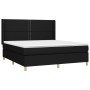 Cama box spring colchón y luces LED tela negro 180x200 cm de , Camas y somieres - Ref: Foro24-3138815, Precio: 633,88 €, Desc...