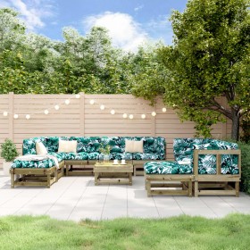 Juego de muebles de jardín 11 pzas madera de pino impregnada de , Conjuntos de jardín - Ref: Foro24-3186416, Precio: 558,79 €...