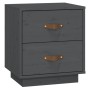 Mesitas de noche 2 uds madera maciza pino gris 40x34x45 cm de vidaXL, Mesitas de noche - Ref: Foro24-818330, Precio: 97,31 €,...