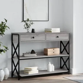 Mesa consola madera de ingeniería gris Sonoma 100x28x75 cm de , Mesas auxiliares - Ref: Foro24-834193, Precio: 103,38 €, Desc...