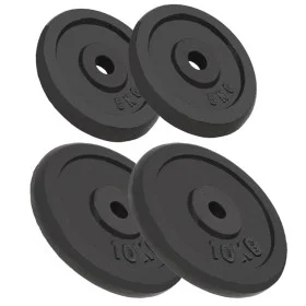 Discos de pesas de hierro fundido 4 uds 2x10 kg+2x5 kg de vidaXL, Peso libre - Ref: Foro24-91395, Precio: 132,95 €, Descuento: %