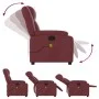 Sillón de masaje reclinable cuero sintético rojo tinto de , Sillones - Ref: Foro24-373533, Precio: 218,94 €, Descuento: %