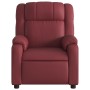 Sillón de masaje reclinable cuero sintético rojo tinto de , Sillones - Ref: Foro24-373533, Precio: 223,12 €, Descuento: %