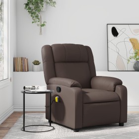 Sillón de masaje reclinable cuero sintético marrón de , Sillones - Ref: Foro24-373531, Precio: 240,96 €, Descuento: %