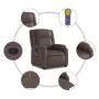 Sillón de masaje reclinable cuero sintético marrón by , Armchairs - Ref: Foro24-373531, Price: 237,34 €, Discount: %