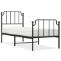 Estructura de cama con cabecero y estribo metal negro 75x190 cm de , Camas y somieres - Ref: Foro24-373895, Precio: 69,13 €, ...