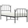 Estructura de cama con cabecero y estribo metal negro 75x190 cm de , Camas y somieres - Ref: Foro24-373895, Precio: 69,13 €, ...
