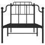 Estructura de cama con cabecero y estribo metal negro 75x190 cm de , Camas y somieres - Ref: Foro24-373895, Precio: 69,13 €, ...