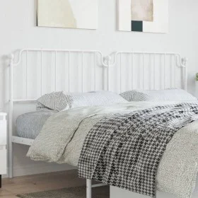 White metal headboard 193 cm by , Headboards and footboards - Ref: Foro24-373973, Price: 30,71 €, Discount: %