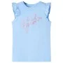 Camiseta infantil de manga volante azul claro 104 de , Camisetas para niños - Ref: Foro24-11325, Precio: 8,19 €, Descuento: %
