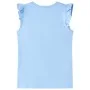 Camiseta infantil de manga volante azul claro 104 de , Camisetas para niños - Ref: Foro24-11325, Precio: 8,19 €, Descuento: %