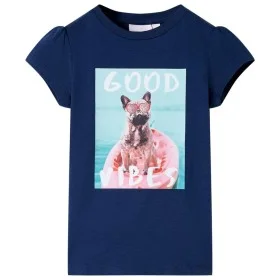 Camiseta infantil azul marino 128 by , Kids T-shirts - Ref: Foro24-11217, Price: 8,52 €, Discount: %