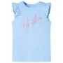 Camiseta infantil de manga volante azul claro 128 de , Camisetas para niños - Ref: Foro24-11327, Precio: 8,19 €, Descuento: %