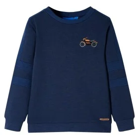 Sudadera infantil azul marino mélange 116 de , Camisetas para niños - Ref: Foro24-12661, Precio: 10,97 €, Descuento: %