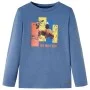 Camiseta infantil de manga larga azul mélange 104 de , Camisetas para niños - Ref: Foro24-12990, Precio: 8,30 €, Descuento: %