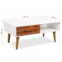 Mesa de centro de madera de acacia maciza 90x50x40 cm de vidaXL, Mesas de centro - Ref: Foro24-245736, Precio: 101,99 €, Desc...