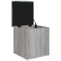 Banco con almacenaje madera ingeniería gris Sonoma 42x42x45 cm by , Benches for halls and storage - Ref: Foro24-835038, Price...