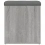 Banco con almacenaje madera ingeniería gris Sonoma 42x42x45 cm by , Benches for halls and storage - Ref: Foro24-835038, Price...