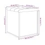 Banco con almacenaje madera ingeniería gris Sonoma 42x42x45 cm by , Benches for halls and storage - Ref: Foro24-835038, Price...