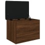 Banco con almacenaje madera ingeniería roble marrón 62x42x45 cm de , Bancos para recibidores y almacenamiento - Ref: Foro24-8...