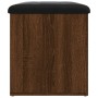 Banco con almacenaje madera ingeniería roble marrón 62x42x45 cm de , Bancos para recibidores y almacenamiento - Ref: Foro24-8...
