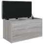 Banco con almacenaje madera ingeniería gris Sonoma 82x42x45 cm by , Benches for halls and storage - Ref: Foro24-835052, Price...