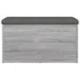 Banco con almacenaje madera ingeniería gris Sonoma 82x42x45 cm by , Benches for halls and storage - Ref: Foro24-835052, Price...