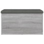 Banco con almacenaje madera ingeniería gris Sonoma 82x42x45 cm de , Bancos para recibidores y almacenamiento - Ref: Foro24-83...