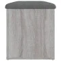 Banco con almacenaje madera ingeniería gris Sonoma 82x42x45 cm by , Benches for halls and storage - Ref: Foro24-835052, Price...