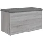 Banco con almacenaje madera ingeniería gris Sonoma 82x42x45 cm by , Benches for halls and storage - Ref: Foro24-835052, Price...