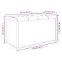 Banco con almacenaje madera ingeniería gris Sonoma 82x42x45 cm de , Bancos para recibidores y almacenamiento - Ref: Foro24-83...