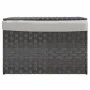 Cesto de ropa sucia con tapa ratán sintético gris 55,5x35x34 cm de , Cestas para ropa - Ref: Foro24-372051, Precio: 45,86 €, ...