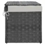 Cesto de ropa sucia con tapa ratán sintético gris 55,5x35x34 cm de , Cestas para ropa - Ref: Foro24-372051, Precio: 45,86 €, ...