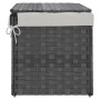 Cesto de ropa sucia con tapa ratán sintético gris 55,5x35x34 cm de , Cestas para ropa - Ref: Foro24-372051, Precio: 46,60 €, ...