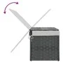 Cesto de ropa sucia con tapa ratán sintético gris 55,5x35x34 cm de , Cestas para ropa - Ref: Foro24-372051, Precio: 45,86 €, ...