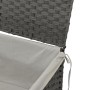 Cesto de ropa sucia con tapa ratán sintético gris 55,5x35x34 cm de , Cestas para ropa - Ref: Foro24-372051, Precio: 46,60 €, ...