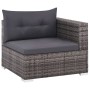 Set de muebles de jardín 3 pzas y cojines ratán sintético gris de vidaXL, Conjuntos de jardín - Ref: Foro24-44427, Precio: 35...
