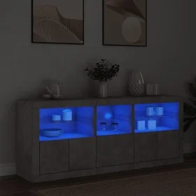 Sideboard mit LED-Lichtern in Betongrau 162x37x67 cm von , Sideboards - Ref: Foro24-3208998, Preis: 187,21 €, Rabatt: %