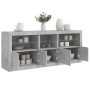 Aparador con luces LED gris hormigón 162x37x67 cm de , Aparadores - Ref: Foro24-3208998, Precio: 193,22 €, Descuento: %