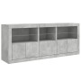 Aparador con luces LED gris hormigón 162x37x67 cm de , Aparadores - Ref: Foro24-3208998, Precio: 193,22 €, Descuento: %