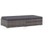 Set de muebles de jardín 3 pzas y cojines ratán sintético gris de vidaXL, Conjuntos de jardín - Ref: Foro24-44427, Precio: 35...