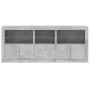 Aparador con luces LED gris hormigón 162x37x67 cm de , Aparadores - Ref: Foro24-3208998, Precio: 187,21 €, Descuento: %