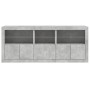 Aparador con luces LED gris hormigón 162x37x67 cm de , Aparadores - Ref: Foro24-3208998, Precio: 193,22 €, Descuento: %