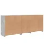 Aparador con luces LED gris hormigón 162x37x67 cm de , Aparadores - Ref: Foro24-3208998, Precio: 187,21 €, Descuento: %