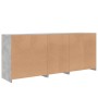 Aparador con luces LED gris hormigón 162x37x67 cm de , Aparadores - Ref: Foro24-3208998, Precio: 193,22 €, Descuento: %