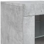 Aparador con luces LED gris hormigón 162x37x67 cm de , Aparadores - Ref: Foro24-3208998, Precio: 187,21 €, Descuento: %