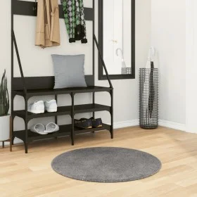 Alfombra de pelo corto suave lavable HUARTE antracita Ø 80 cm de , Alfombras - Ref: Foro24-375008, Precio: 30,79 €, Descuento: %