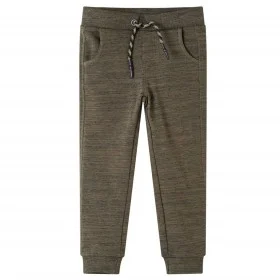 Pantalones de chándal infantiles caqui oscuro mélange 116 de , Pantalones de niños - Ref: Foro24-13231, Precio: 10,90 €, Desc...