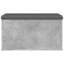 Banco con almacenaje madera ingeniería gris hormigón 82x42x45cm de , Bancos para recibidores y almacenamiento - Ref: Foro24-8...