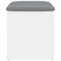 Bank mit Stauraum aus weißem Ingenieurholz 42x42x45 cm von , Bänke für Hallen und Lager - Ref: Foro24-835033, Preis: 49,73 €,...